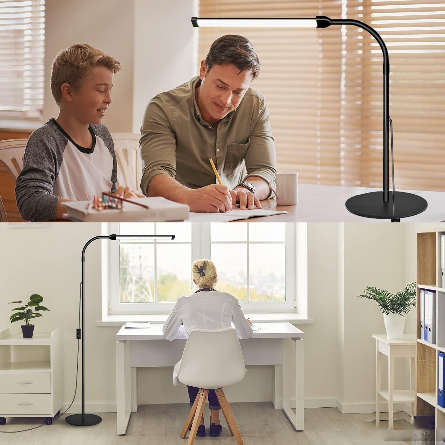 LED Floor Lamp for Reading Floor Lamp for Home Office Lash Light Tattoo Light Standing Lamp for Bedroom Task Craft Sewing Nail Lights