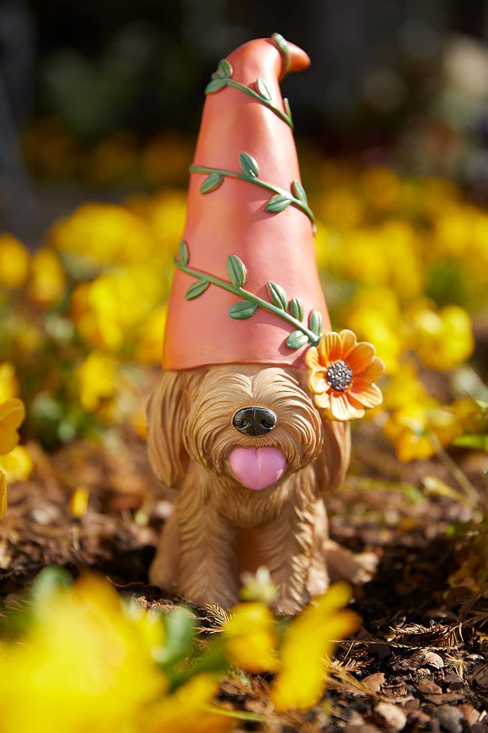 Original Doodle Gnome - Garden Gnomes Outdoor Dog Statue, Garden Décor, Cute Garden Sculptures & Statues
