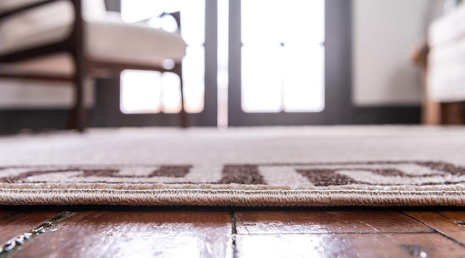 Unique Loom Athens Collection Area Rug - Modern (3' 1" x 5' 3" Rectangle Beige and Brown/Beige)