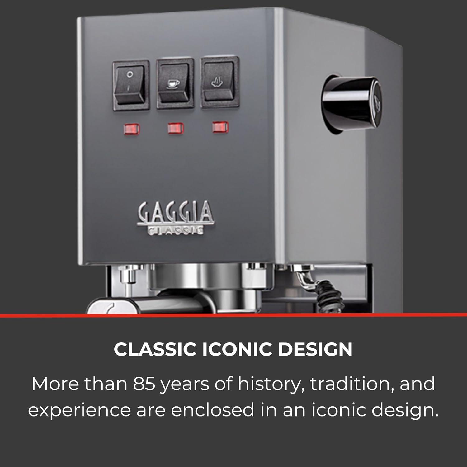 Gaggia Classic Pro Industrial Grey Semi-Automatic Espresso Machine
