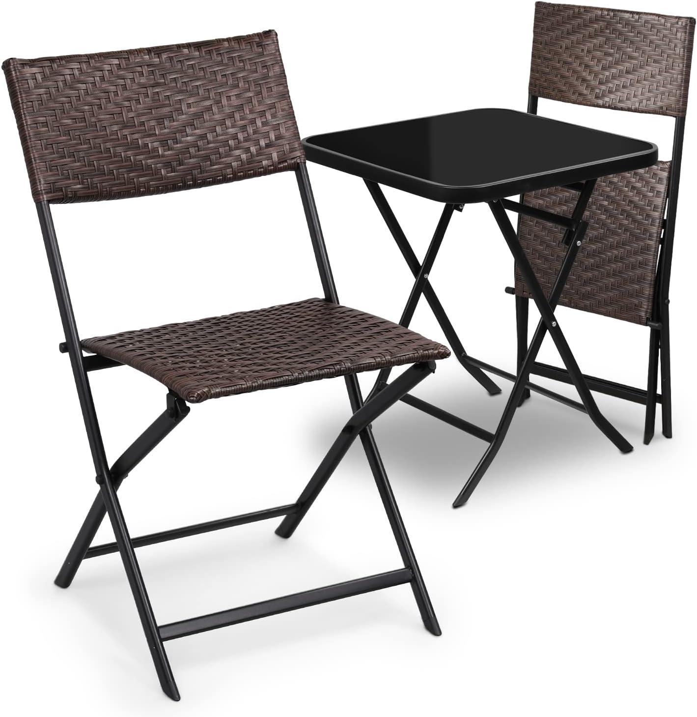 3 Piece Patio Bistro Dining Furniture Set