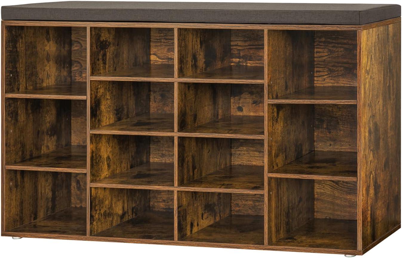 Shoe Organizer for Entryway, Storage Bench with Cushion