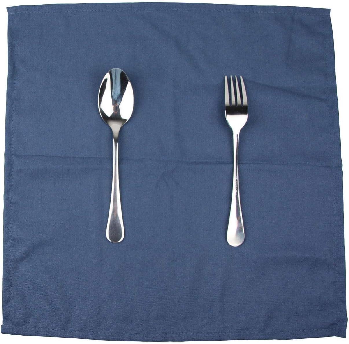 Solid Color Linen Cotton Thin Dinner Cloth Napkins Set of 12 (40 x 40 cm) for Events & Home Use
