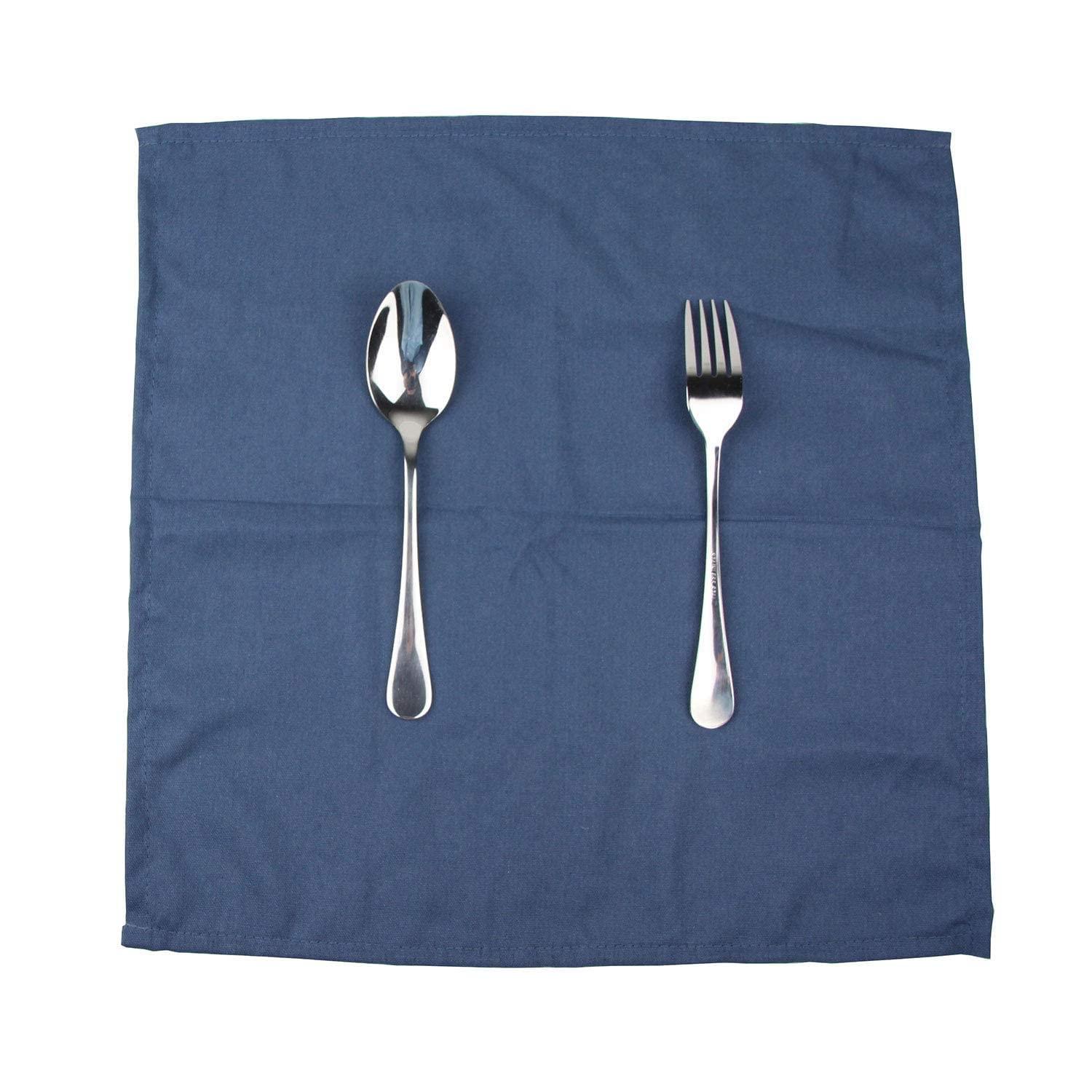 Solid Color Linen Cotton Thin Dinner Cloth Napkins Set of 12 (40 x 40 cm) for Events & Home Use