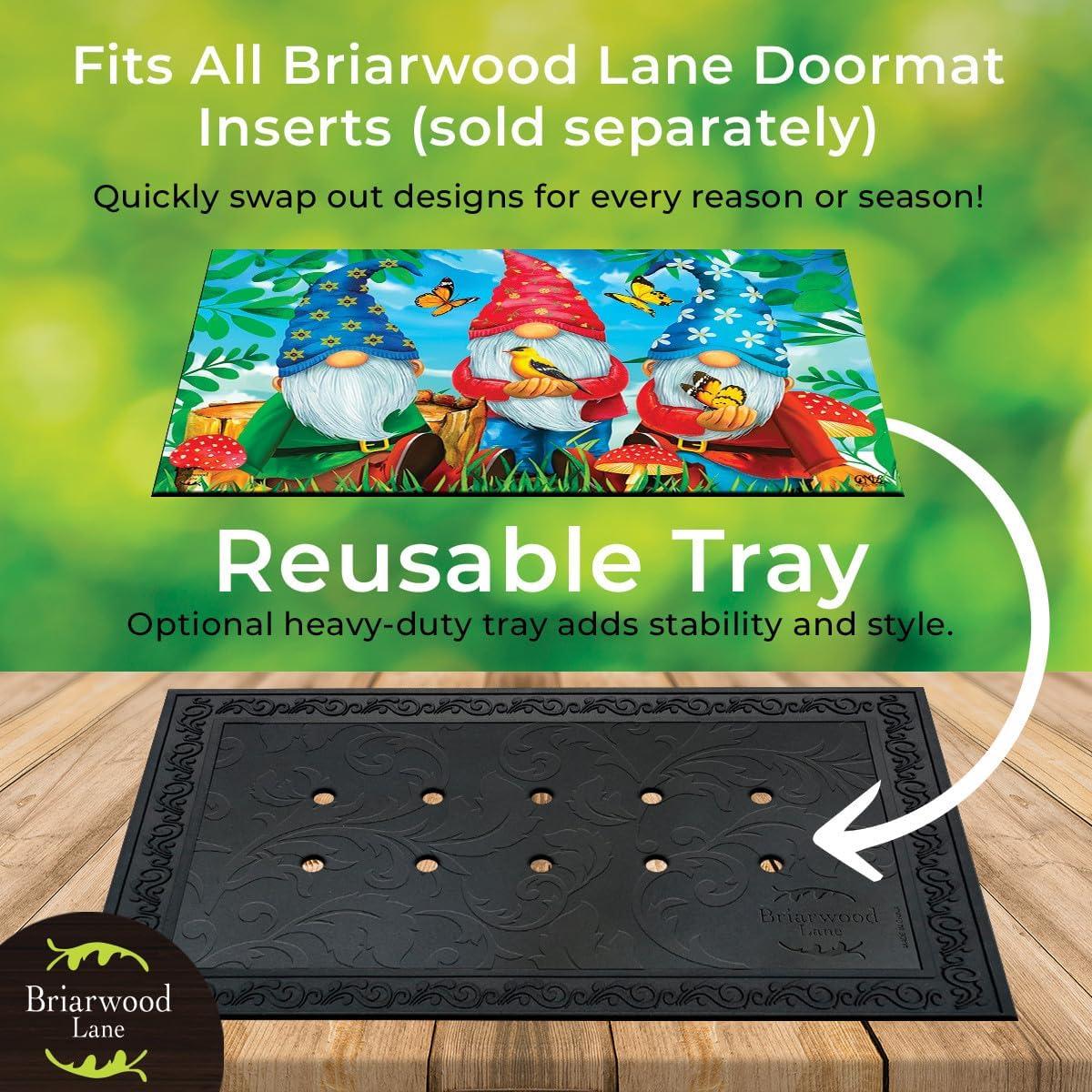 Briarwood Lane Briarwood Lane Outdoor Rubber Doormat Tray Floral Design x Standard Tray