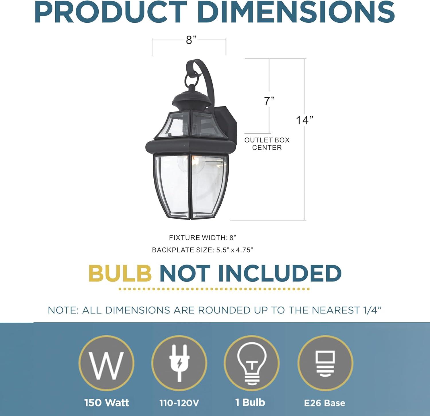 Quoizel Lighting Newbury 1 - Light Sconce in  Mystic Black