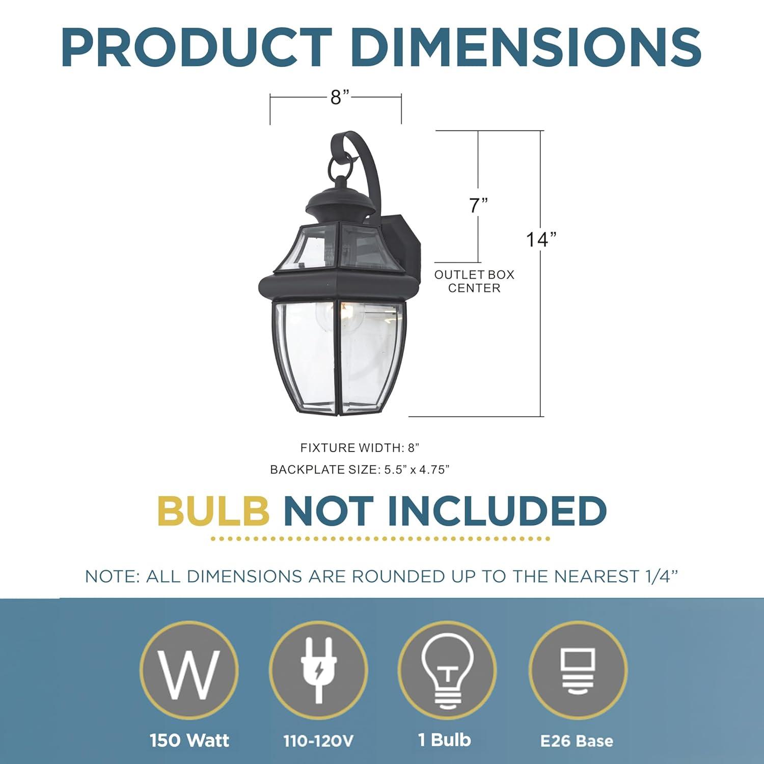 Quoizel Lighting Newbury 1 - Light Sconce in  Mystic Black