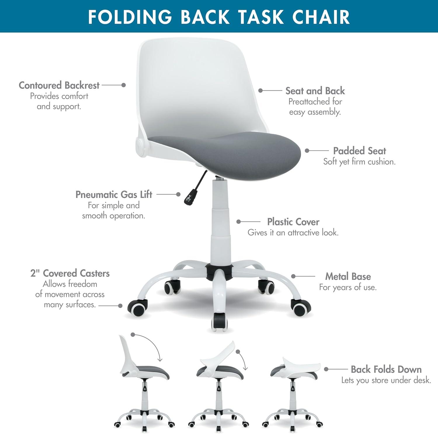 Inbox Zero Courtright Folding Back Office Task Chair & Reviews | Wayfair