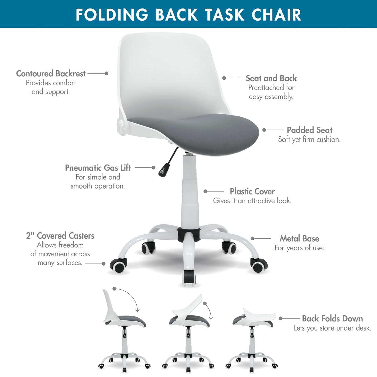 Inbox Zero Courtright Folding Back Office Task Chair & Reviews | Wayfair