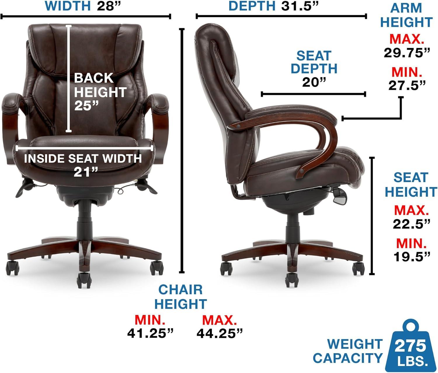 La-Z-Boy Bellamy Executive Office Chair with Memory Foam Cushions