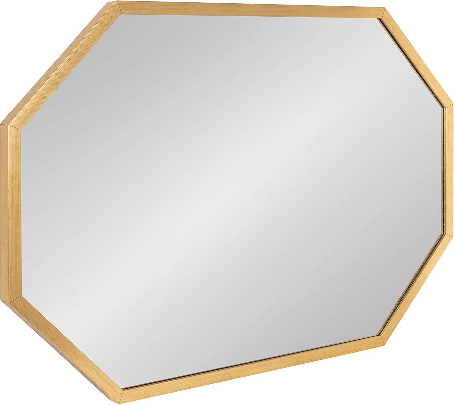 24" x 36" Laverty Octagon Wall Mirror Gold - Kate & Laurel All Things Decor