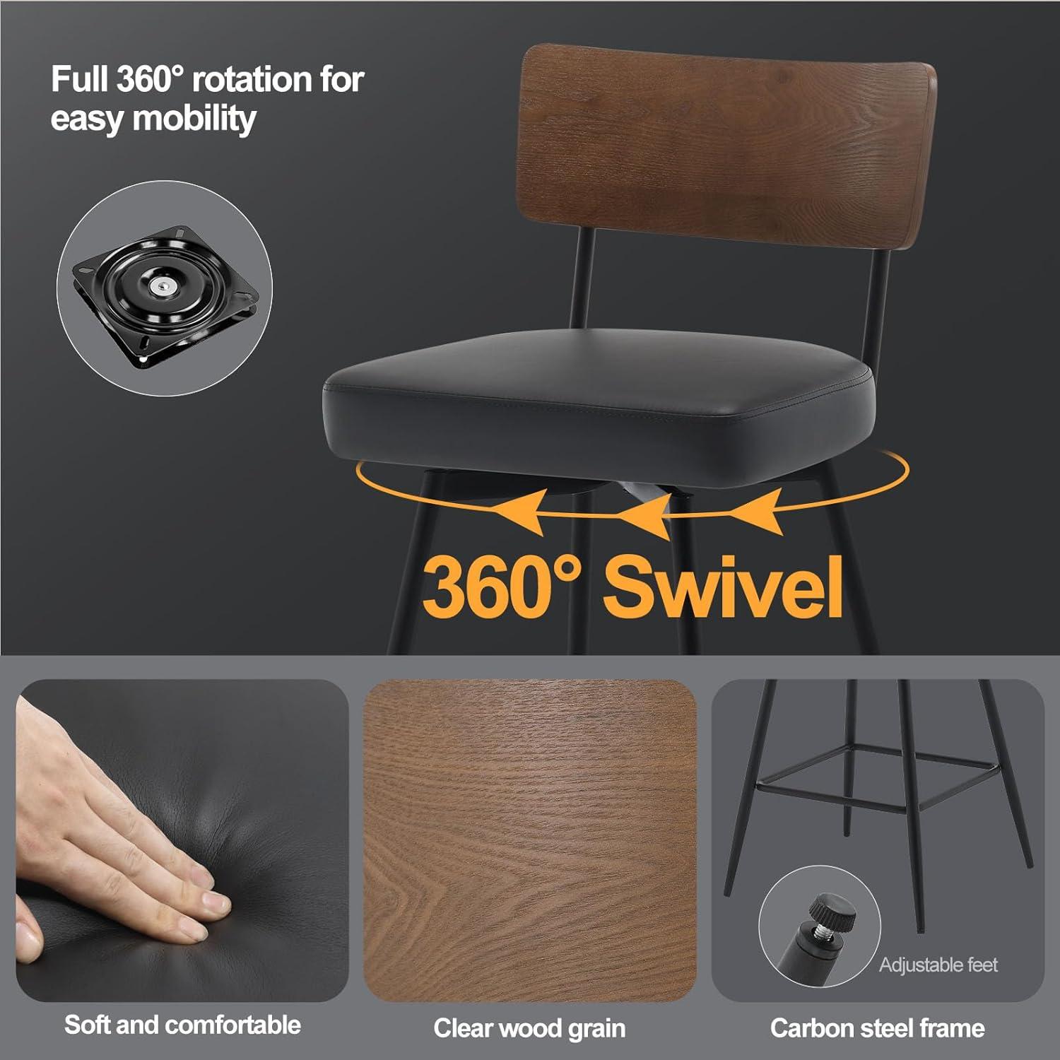 Swivel Upholstered Counter & Bar Stool