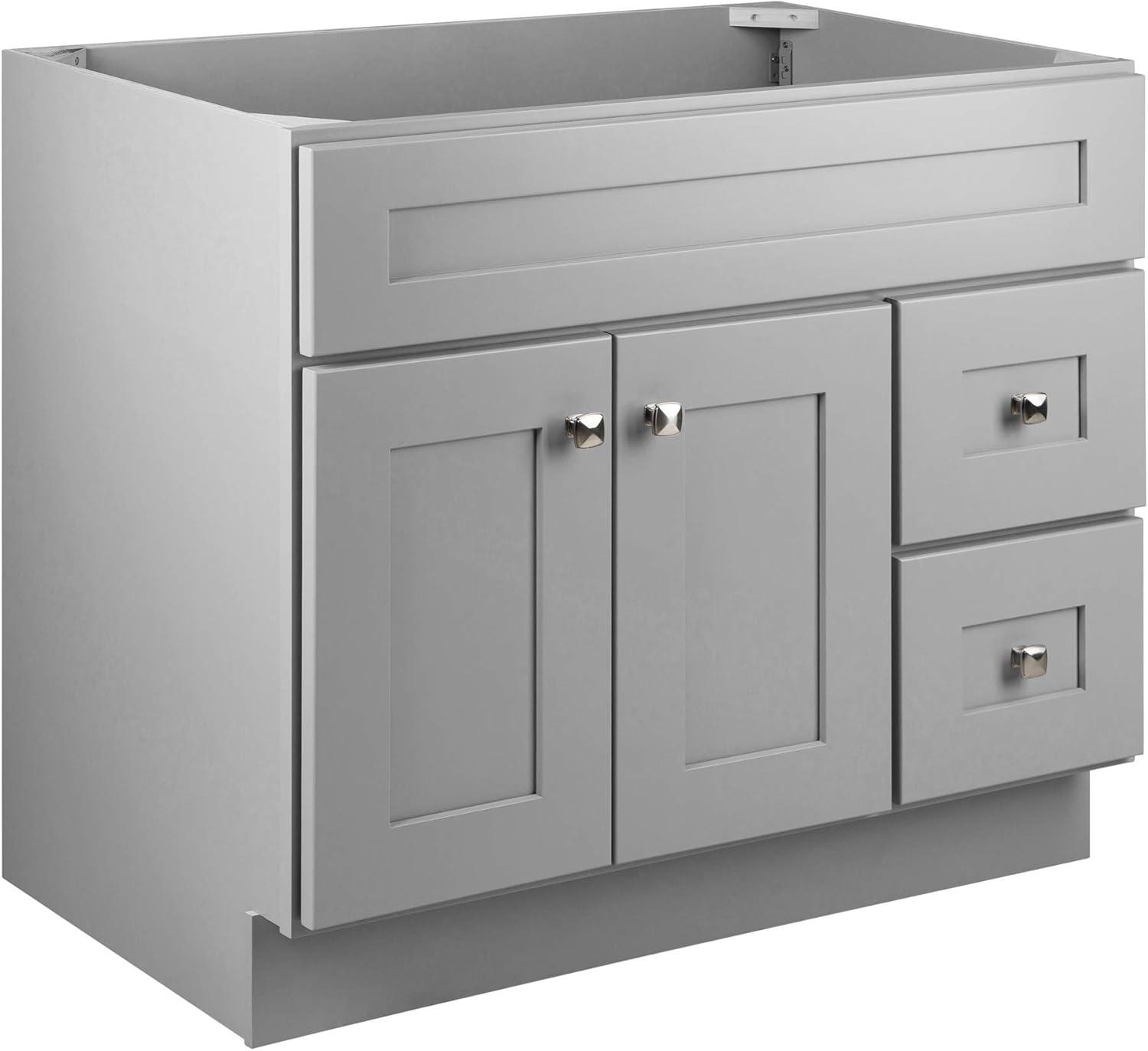 Brookings 36 Inch Bathroom Vanity, Solid Wood, Ready to Assemble