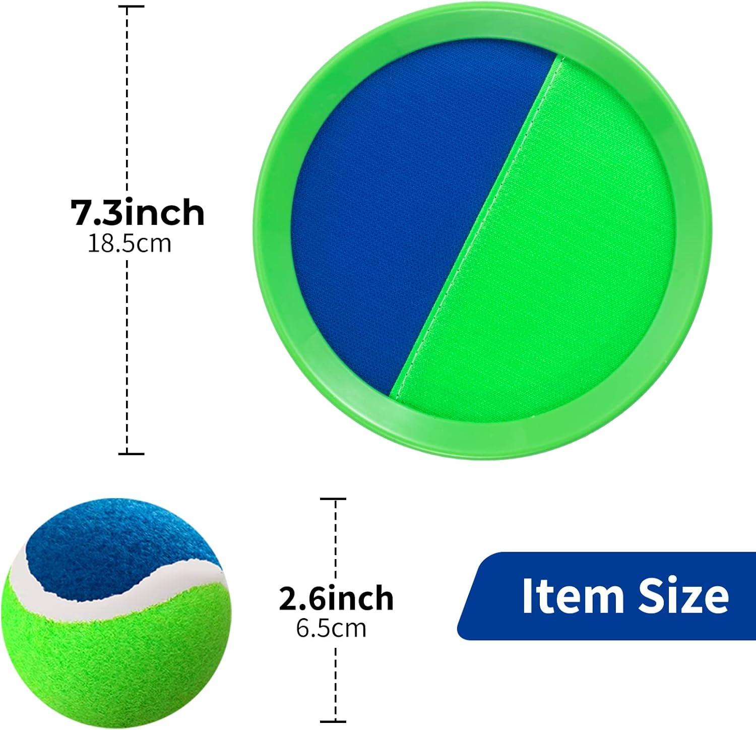 Green and Blue Adjustable Outdoor Toss and Catch Ball Set