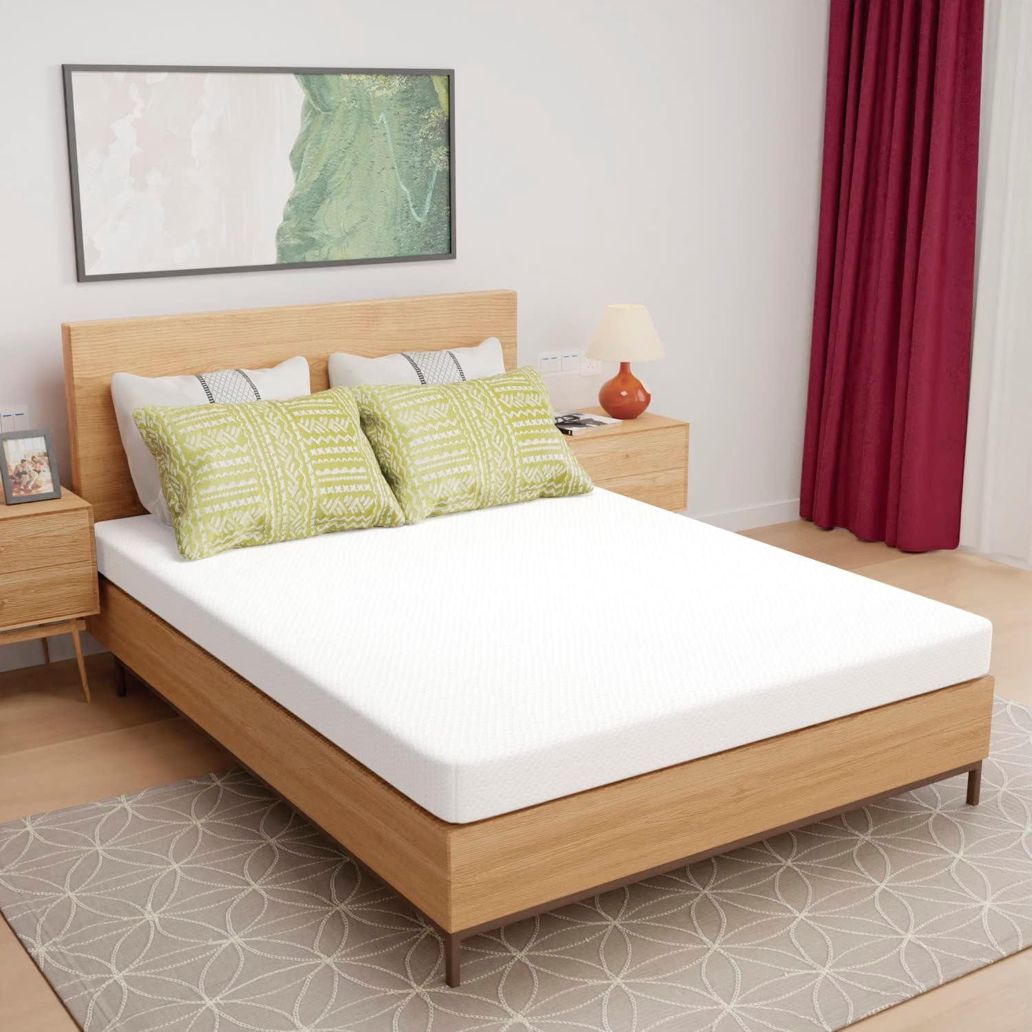 Queen 5-Inch White Gel Memory Foam Mattress