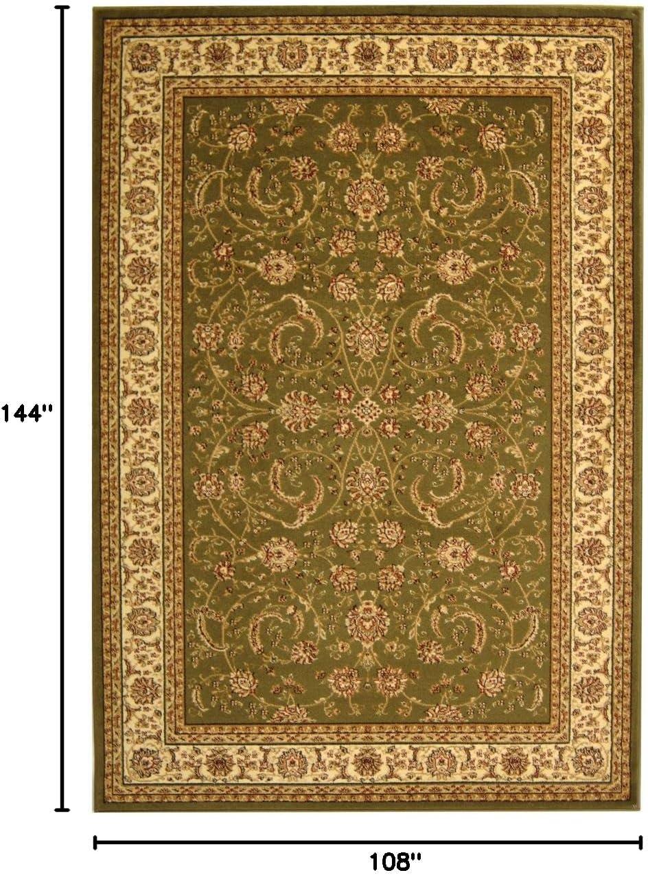 SAFAVIEH Lyndhurst Priscilla Traditional Bordered Area Rug, Sage/Ivory, 9' x 12'