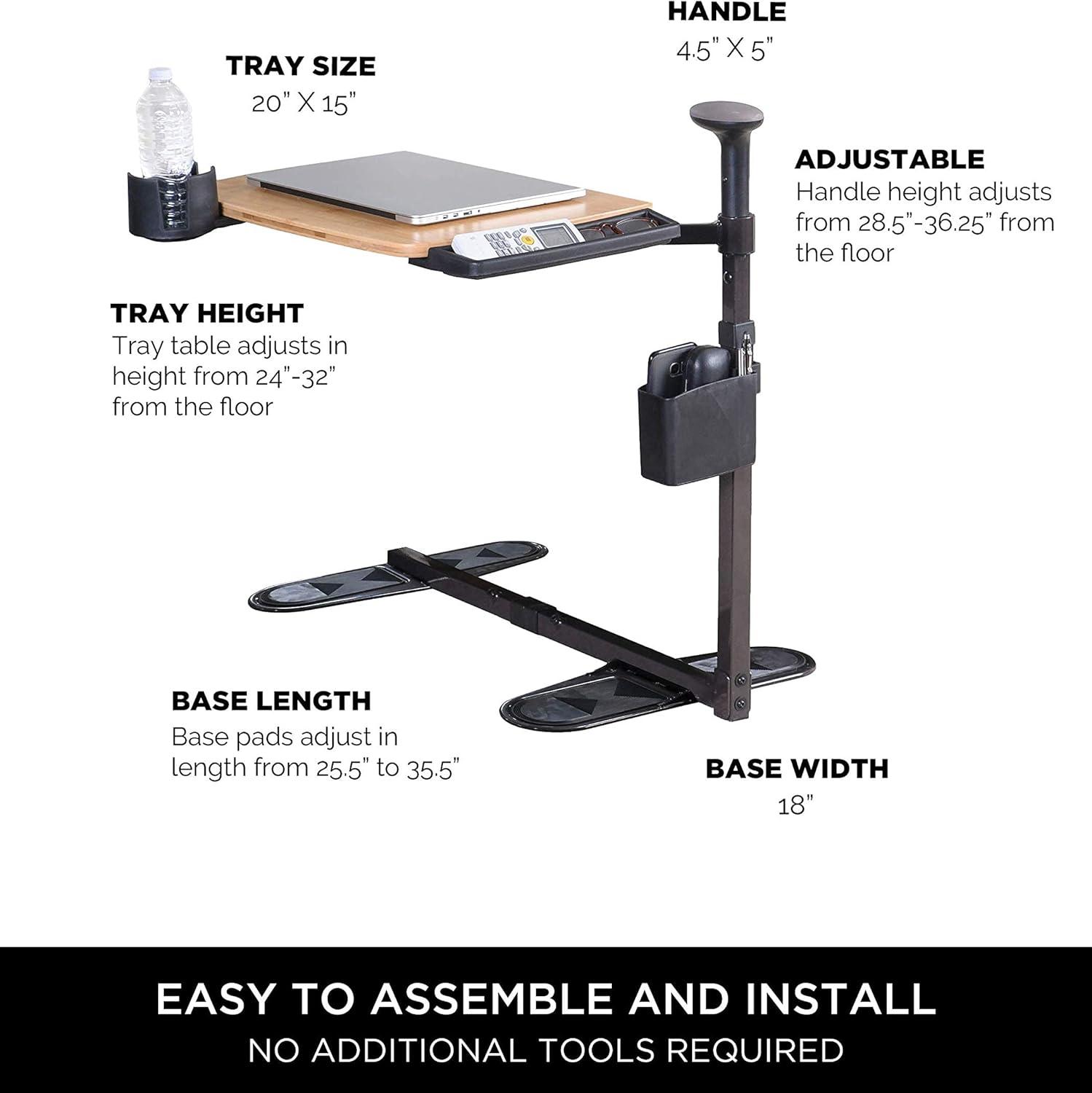 Signature Life Independence Tray Table, Bamboo Swivel TV Tray & Laptop Desk