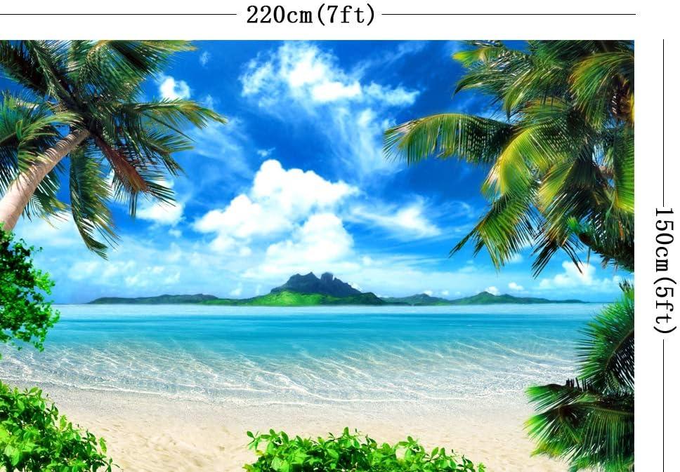 Summer Beach Photography Backdrops Ocean Tropical Photo Booth Wedding Party Decoration Background Studio Props Vinyl 7x5ft XT-6594