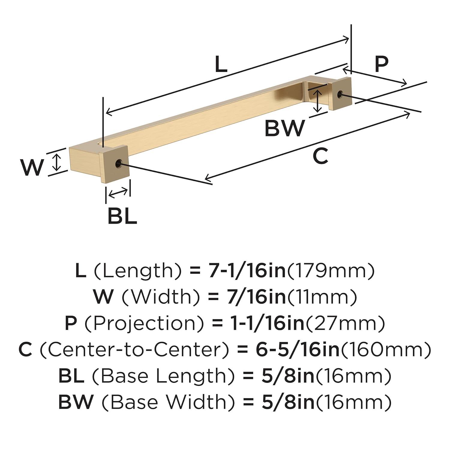 Bridgeport 6 5/16" Center Handle Pull Multipack