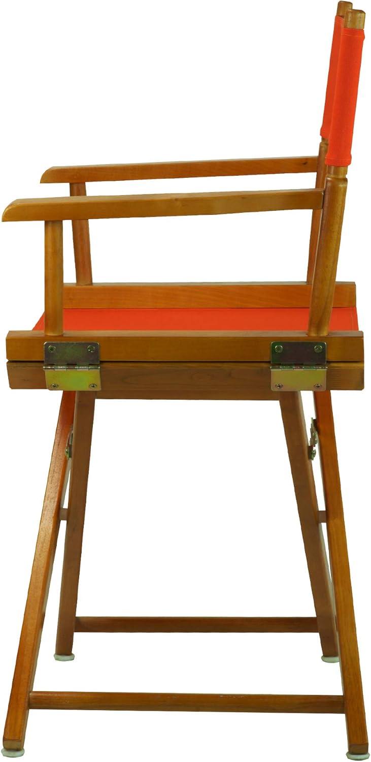 "18" Director's Chair Honey Oak Frame-Orange Canvas"