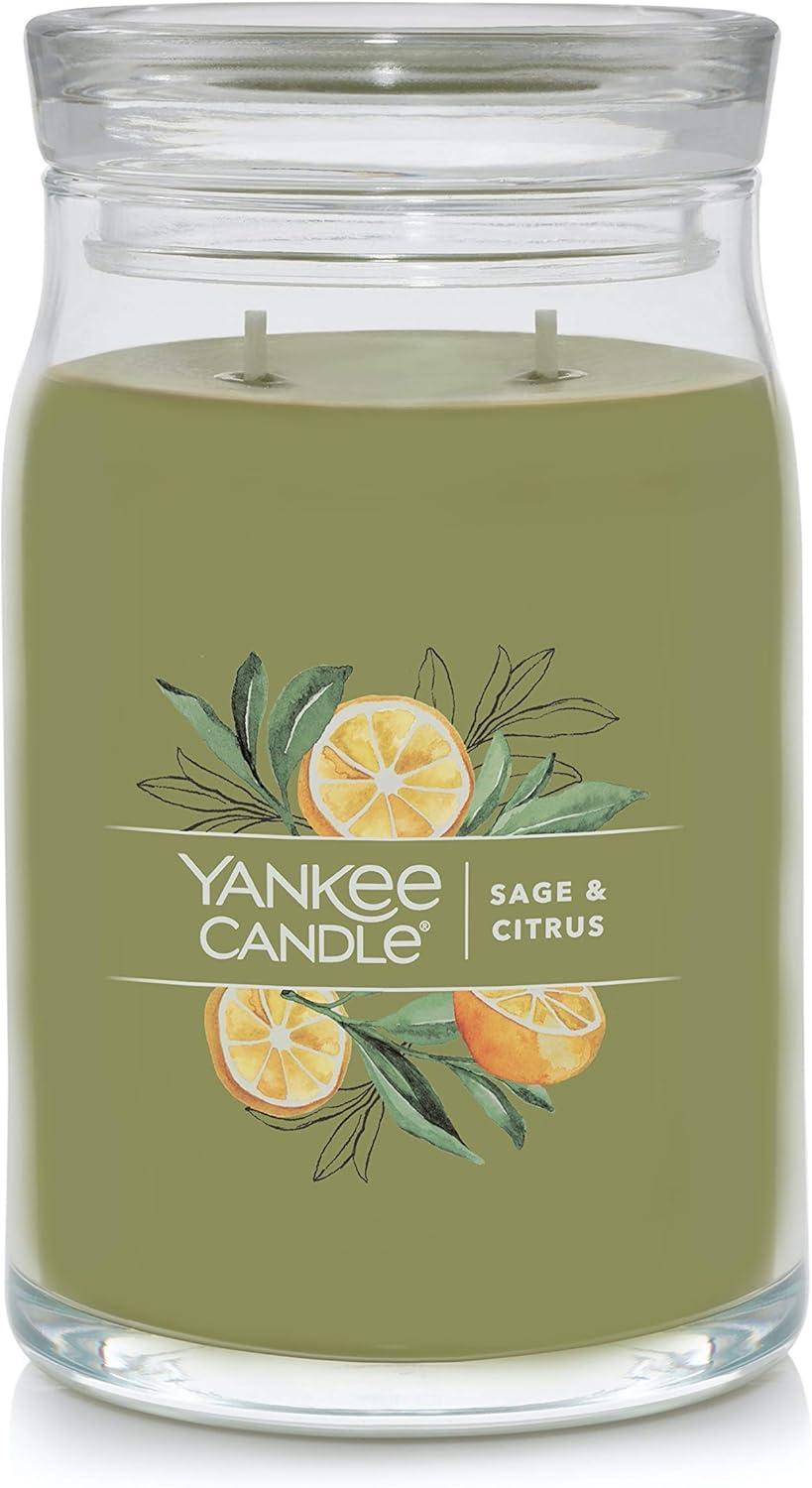 YANKEE CANDLE Signature Sage & Citrus Scented Jar Candle