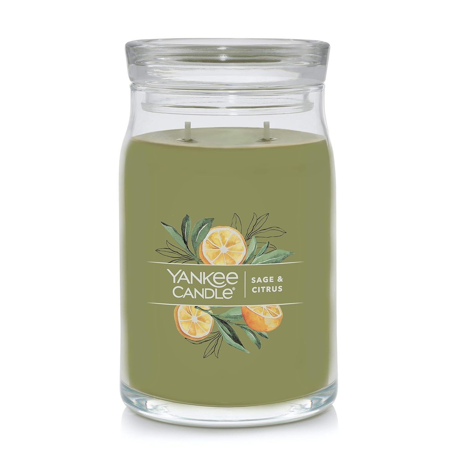 YANKEE CANDLE Signature Sage & Citrus Scented Jar Candle