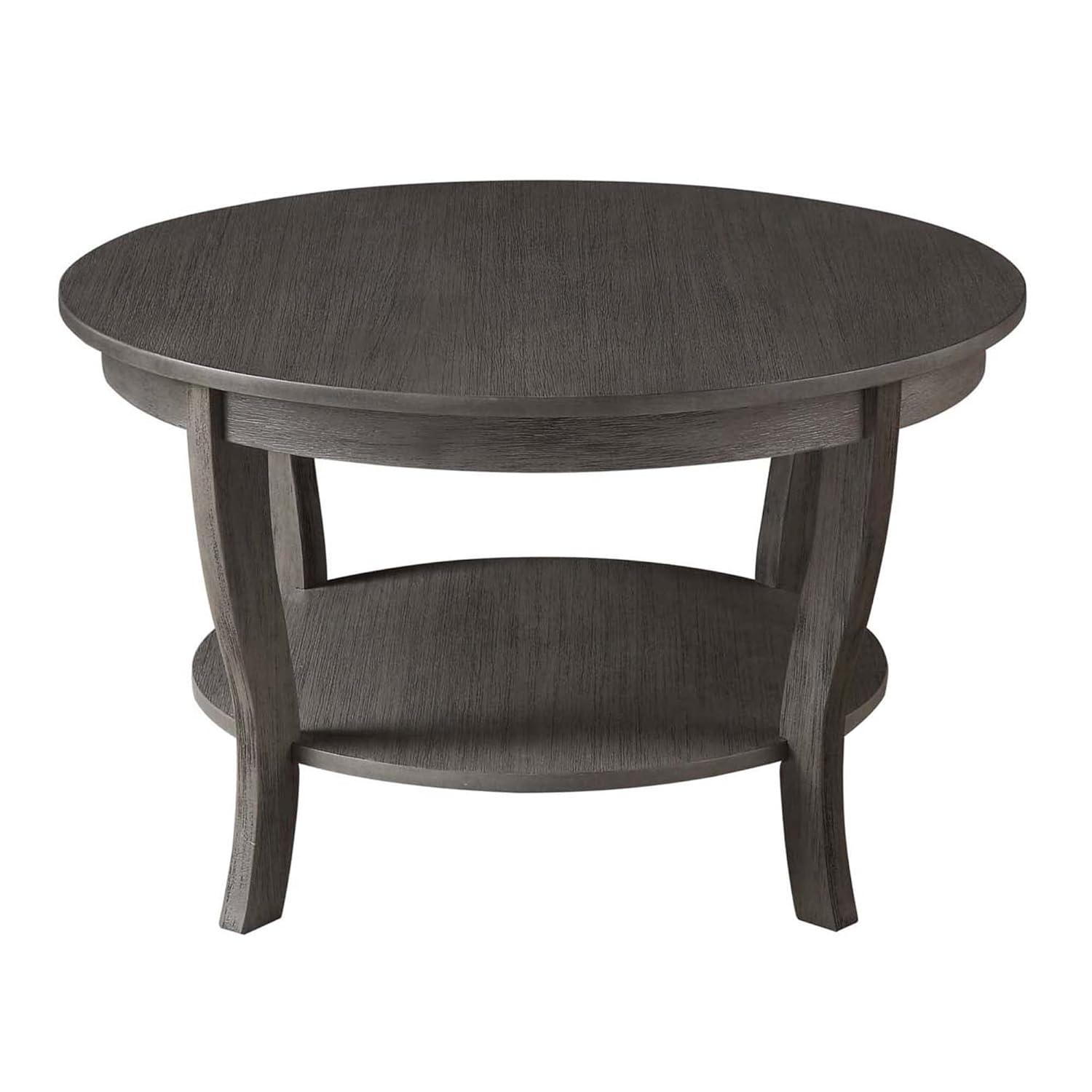 American Heritage Round Coffee Table with Shelf
