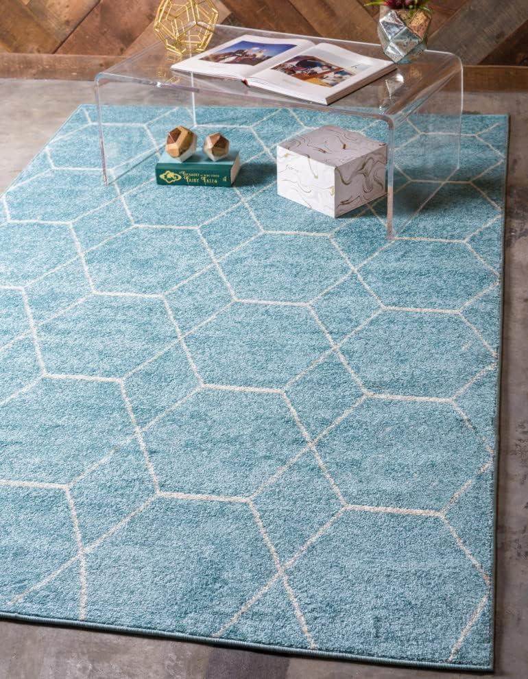 Unique Loom Trellis Frieze Geometric Trellis Indoor Woven Area Rug