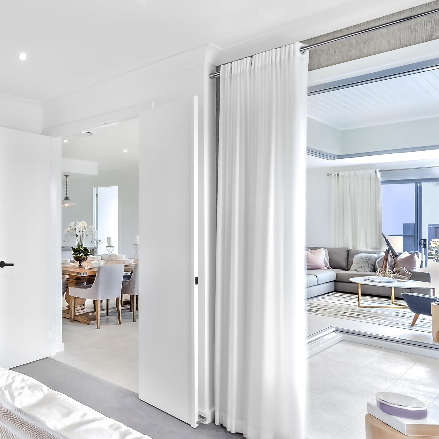 Design House Classic Adjustable Straight Tension Shower Curtain Rod for Bathroom