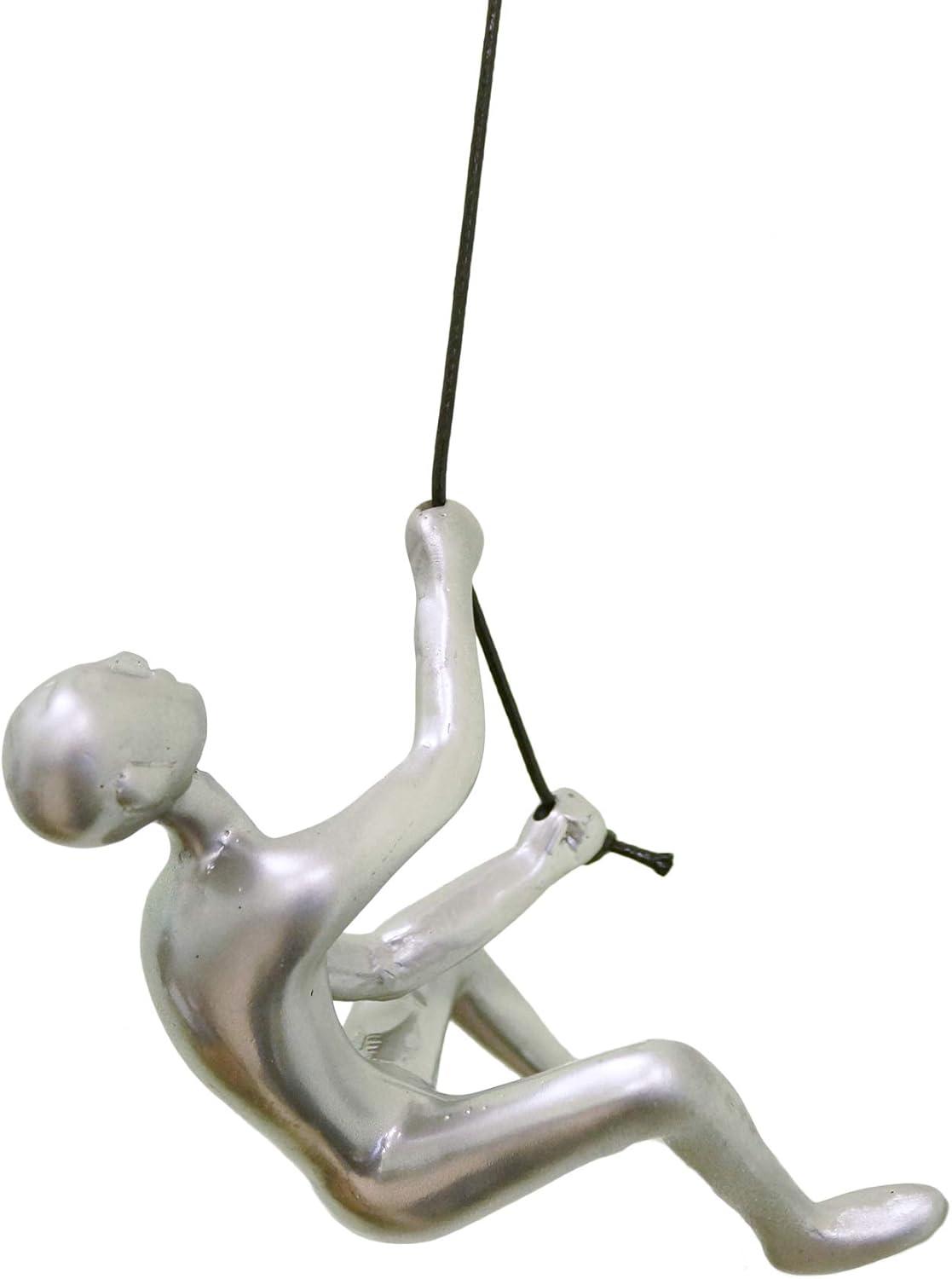 Climbing Man Wall Art Sculpture 4 Inch Resin 3D Hanging Decor