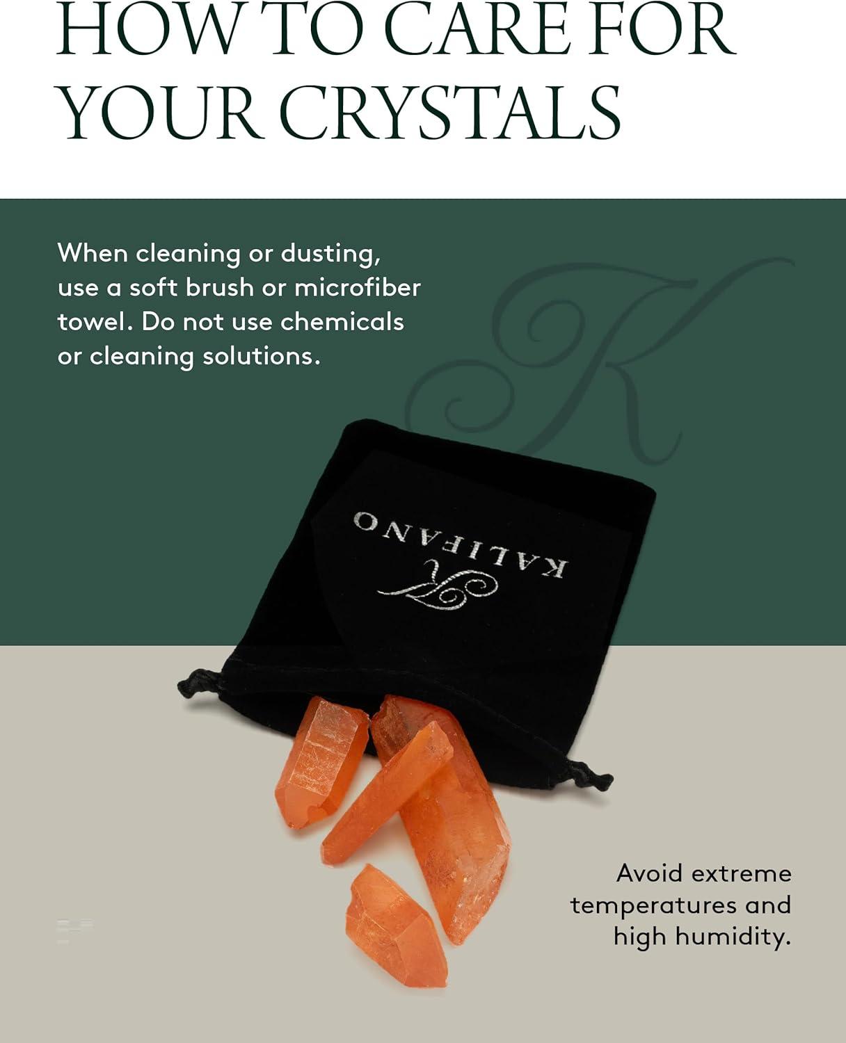 Natural Tangerine Quartz Points Set for Energy and Clarity