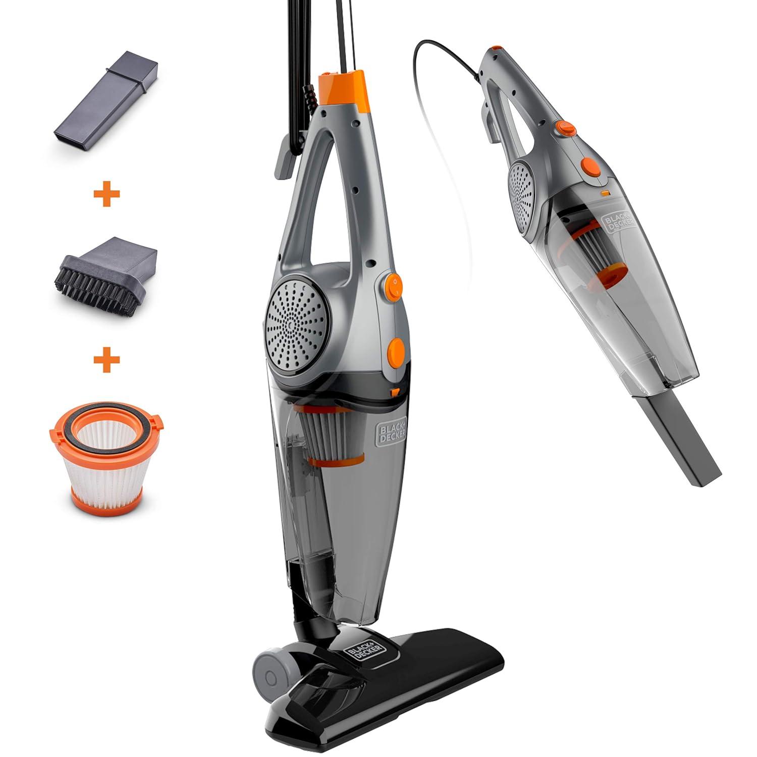 Black and Decker 3 In 1 Convertible Corded Upright Handheld Vacuum Cleaner, Gray