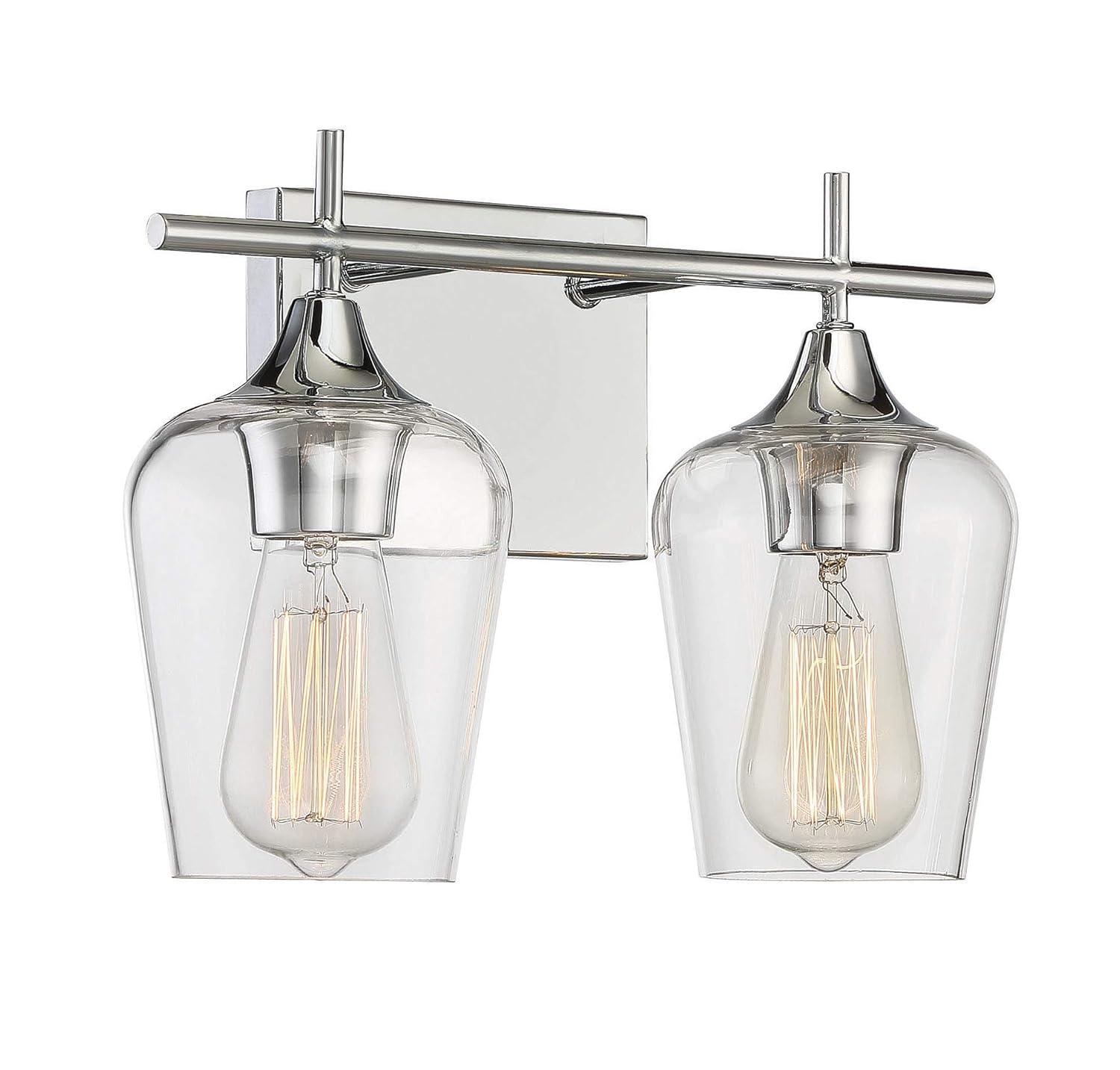 Savoy House Octave 2 - Light Vanity in Polished Chrome