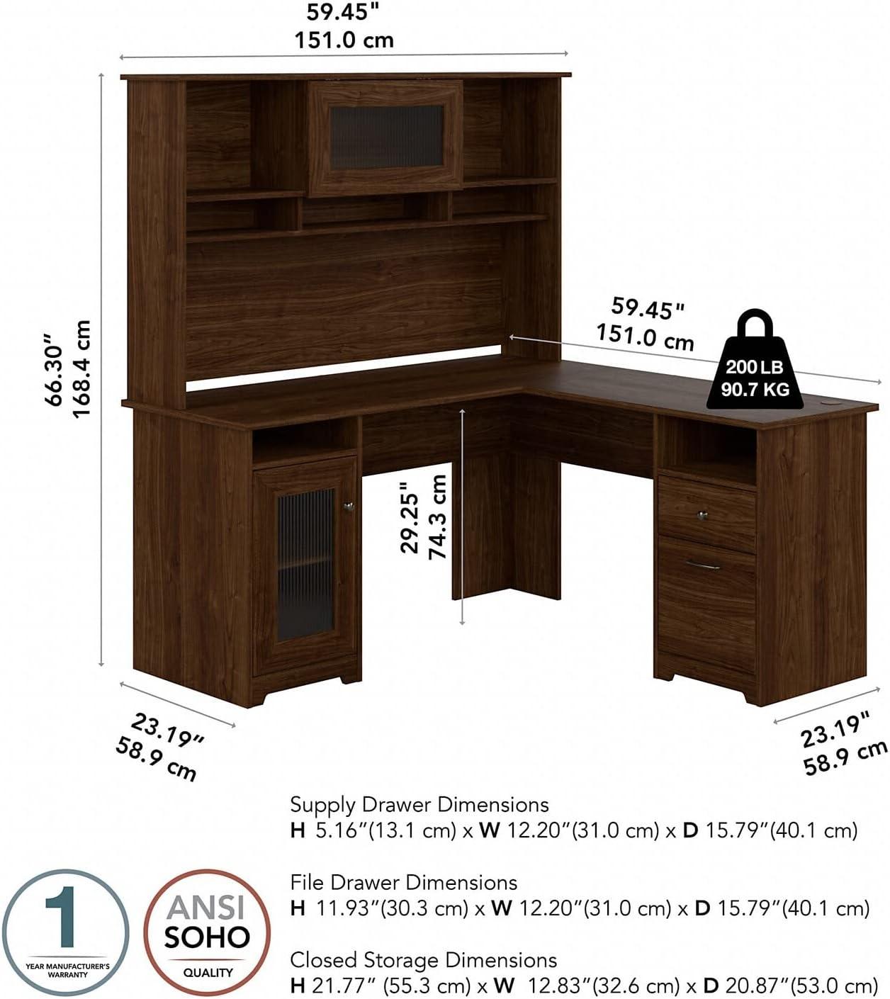 Shelonda L-Shaped Executive Desk