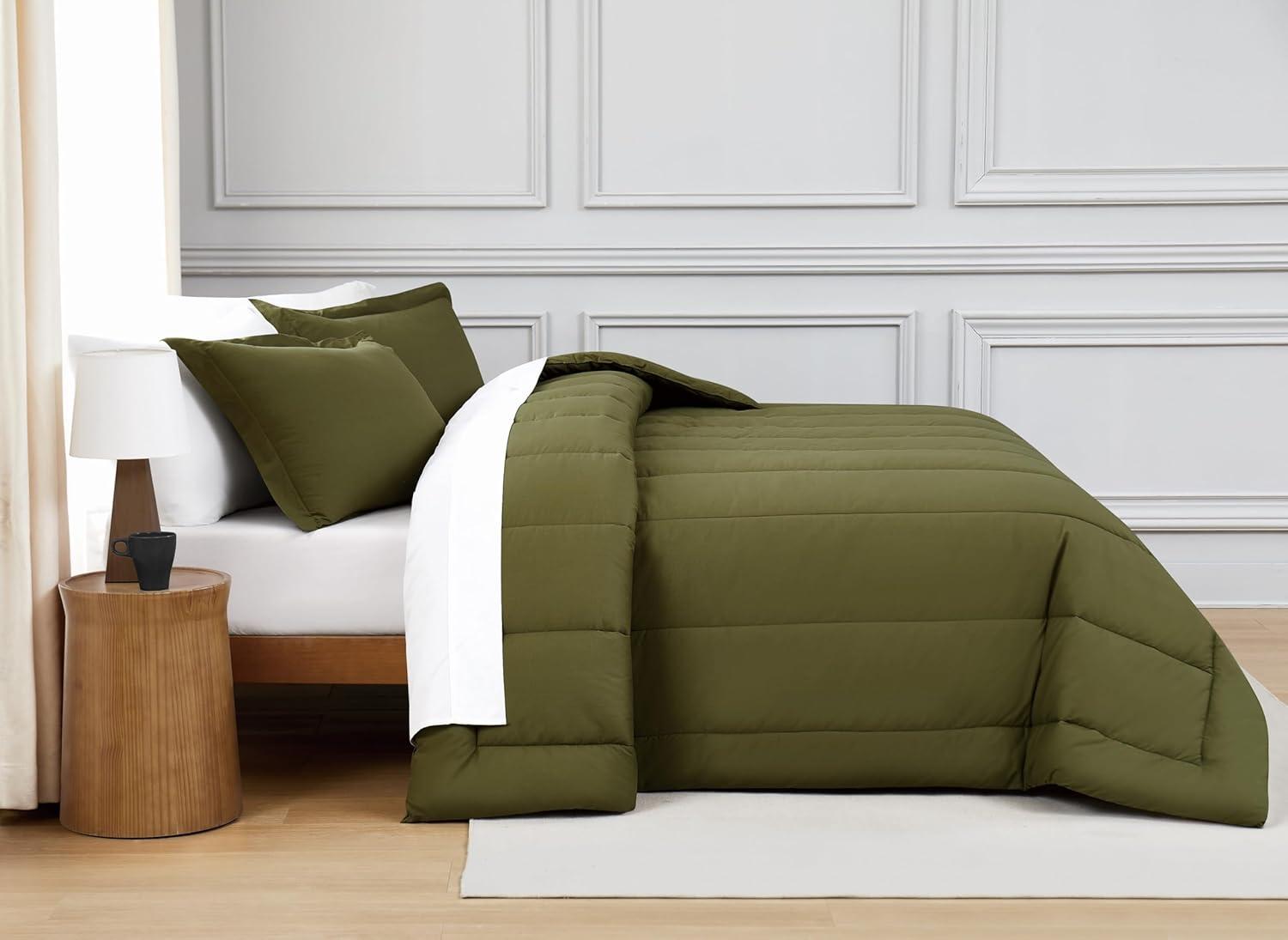 Brooklyn Loom Brooklyn Loom Oversized Cotton Percale King 3 Piece Comforter Set