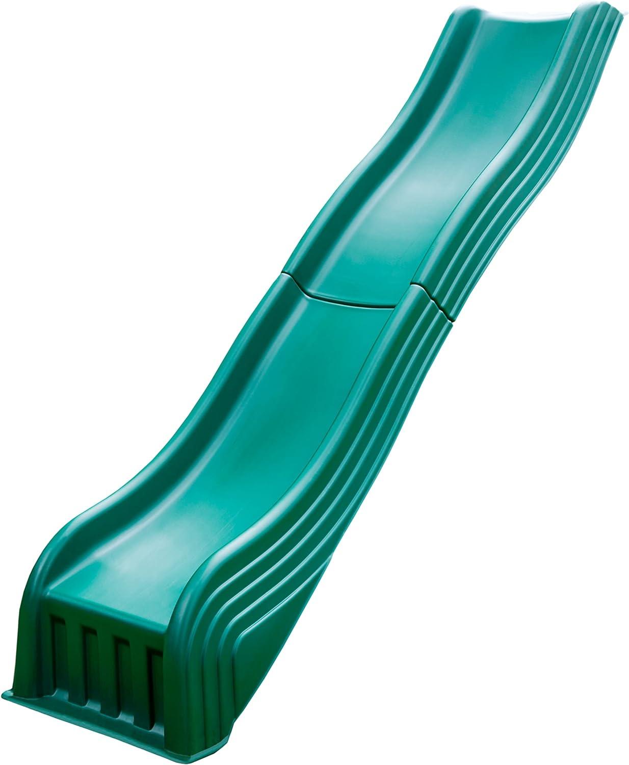 Swing-N-Slide 2 Piece Cool Wave Plastic Slide for 4 Foot Deck Heights, Green