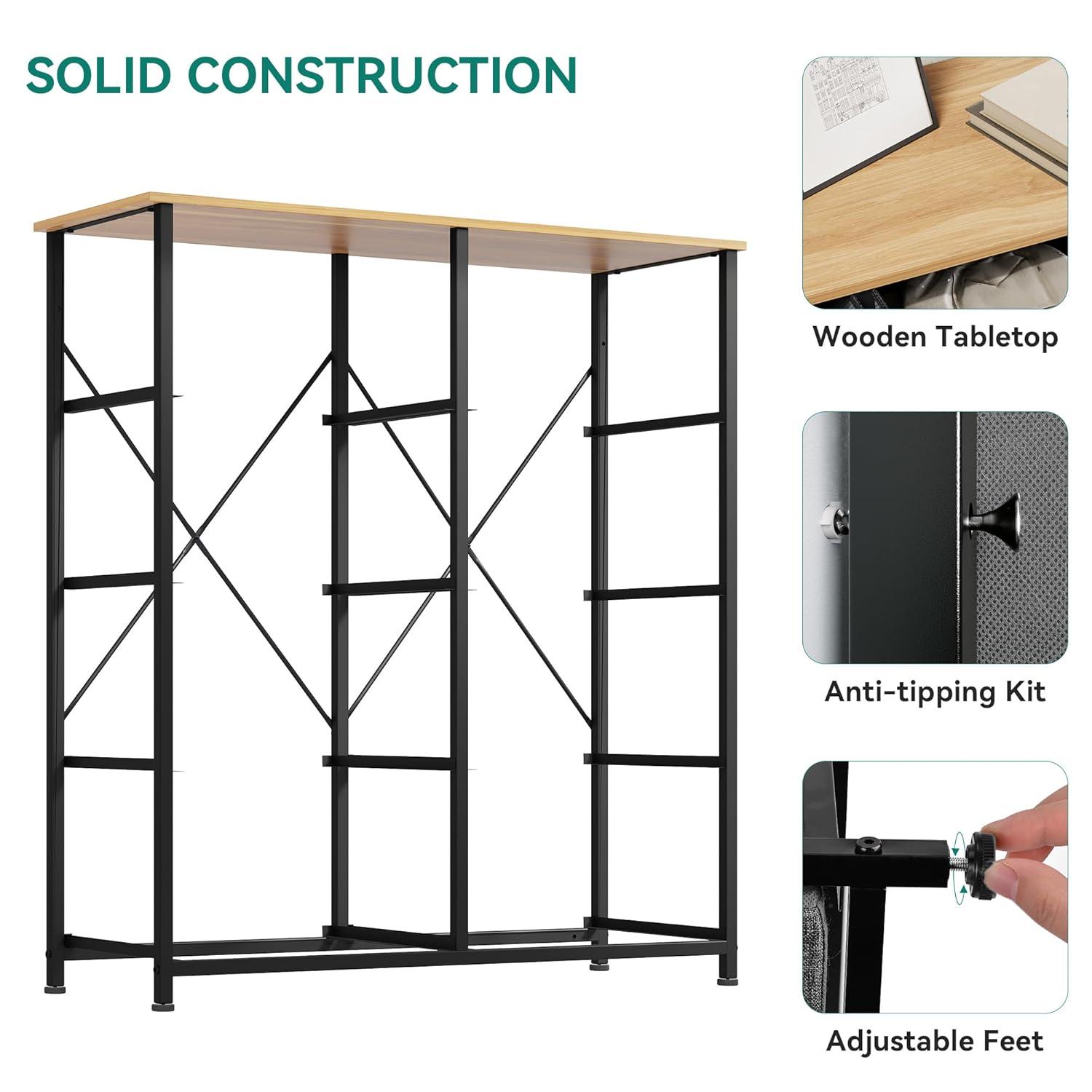 YITAHOME Dresser with 8 Drawers - Fabric Storage Tower, Organizer Unit for Bedroom, Living Room, Hallway, Closets - Sturdy Steel Frame, Wooden Top & Easy Pull Fabric Bins