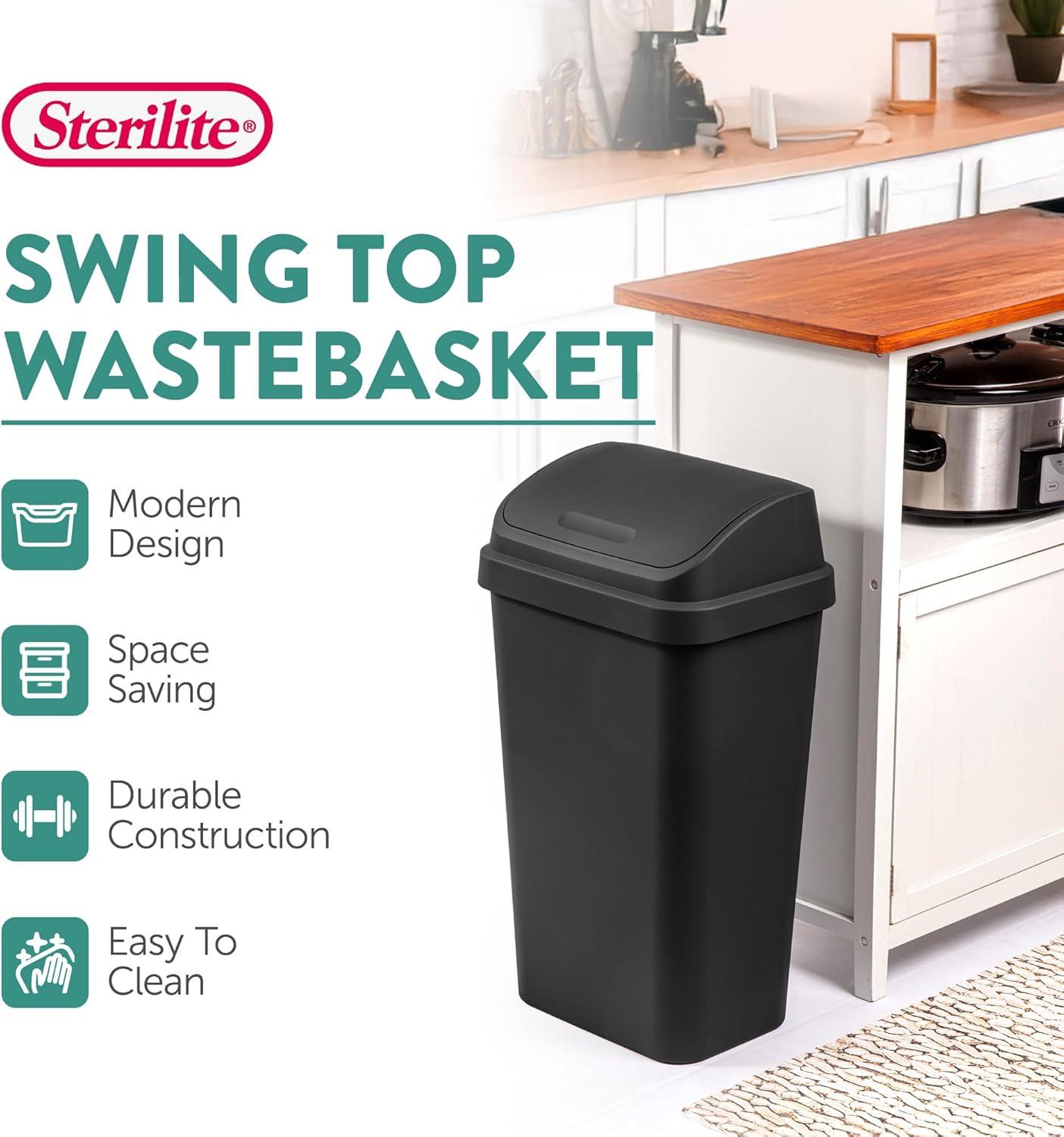 Sterilite 13 Gallon Swing Top Trash Can & Reviews | Wayfair