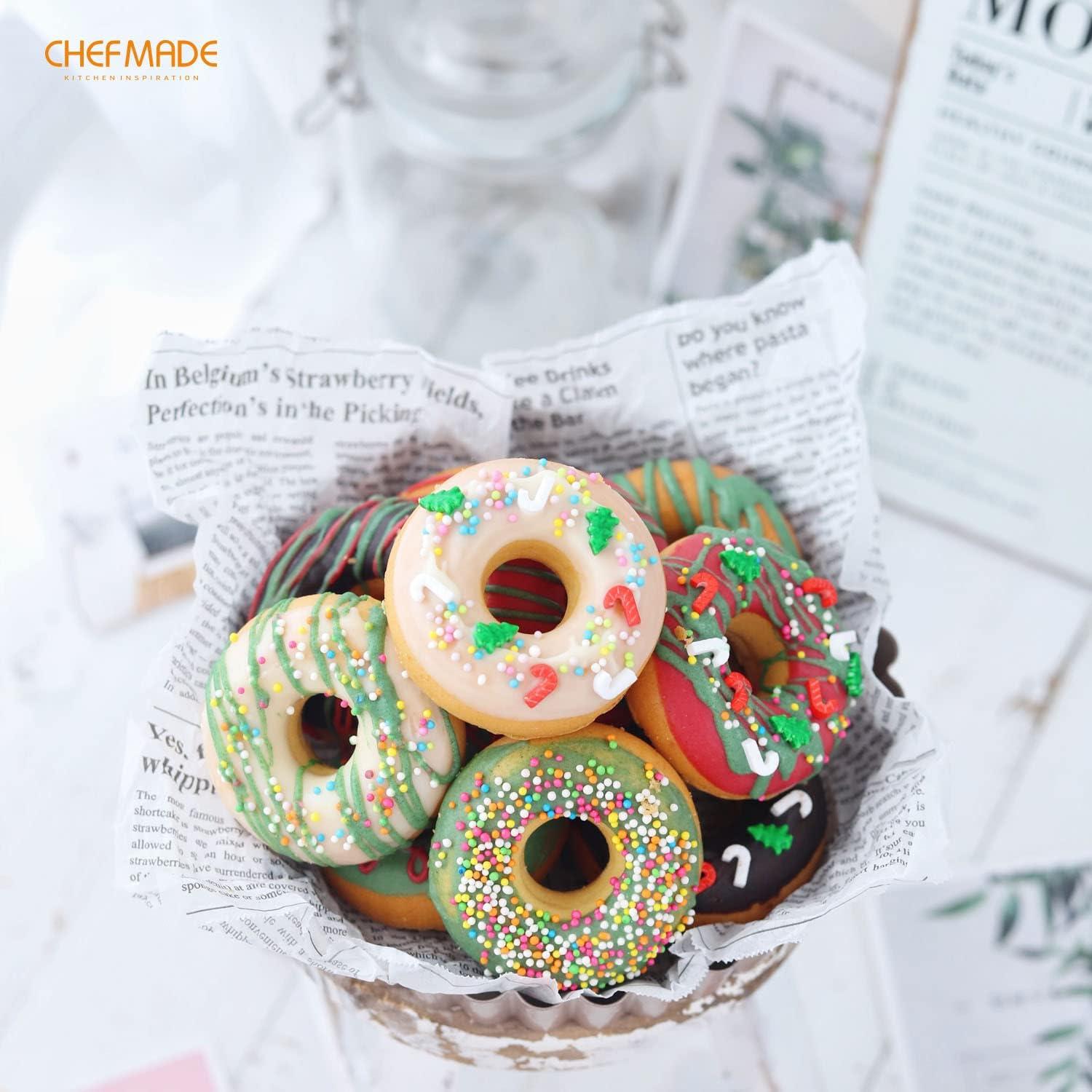 CHEFMADE CHEFMADE 12 Cavity Donut Pan Ring Doughnut Baking Pan