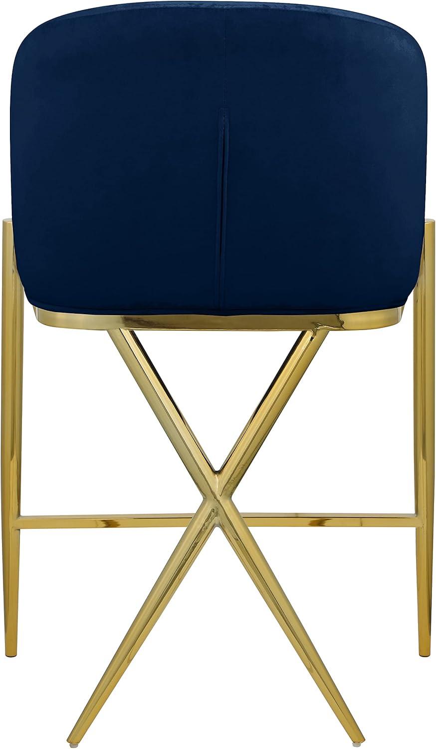 Upholstered 27'' Counter Stool with Metal Frame