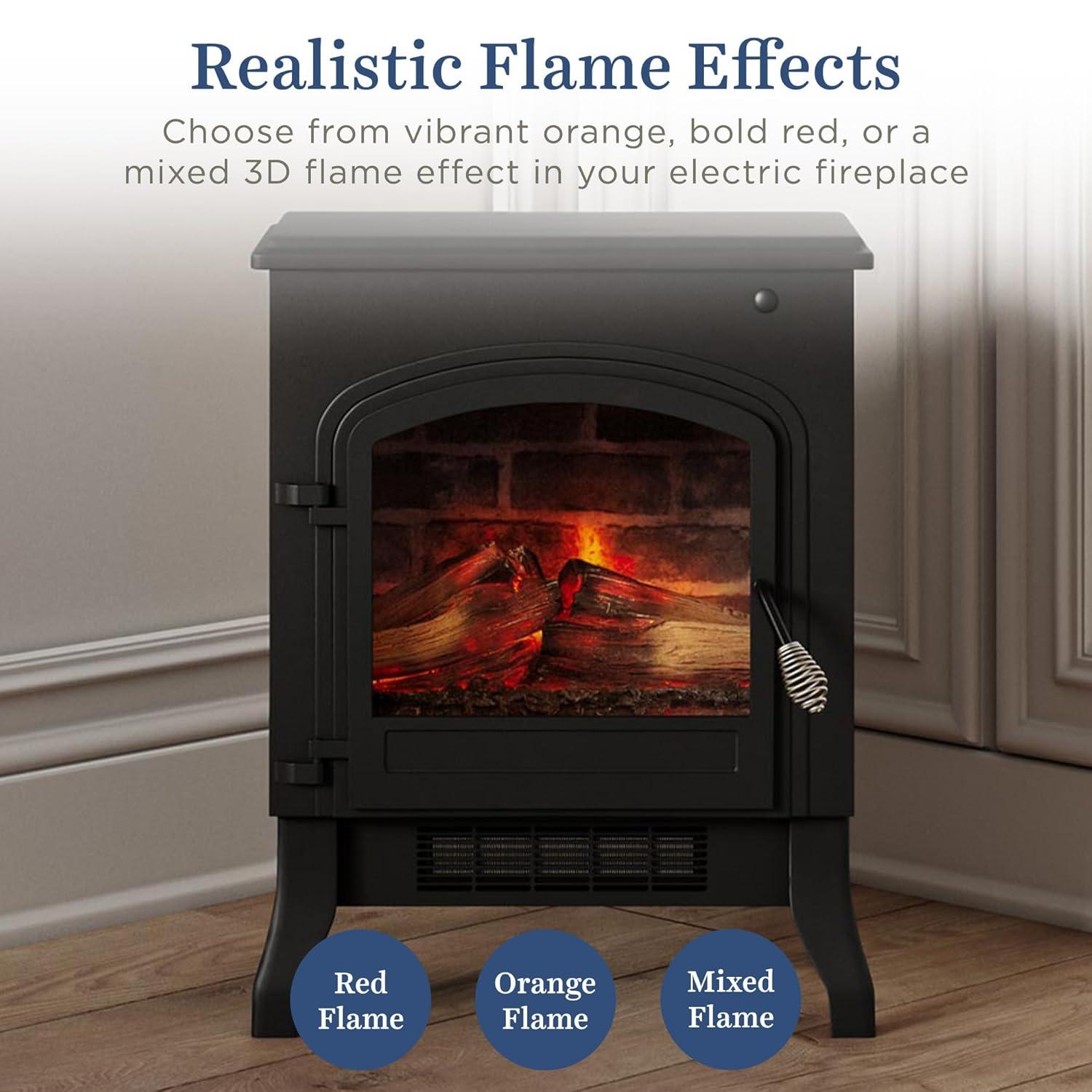 Country Living Country Living Smart Infrared Electric Fireplace Stove Heater, Alexa and Google Home Compatible