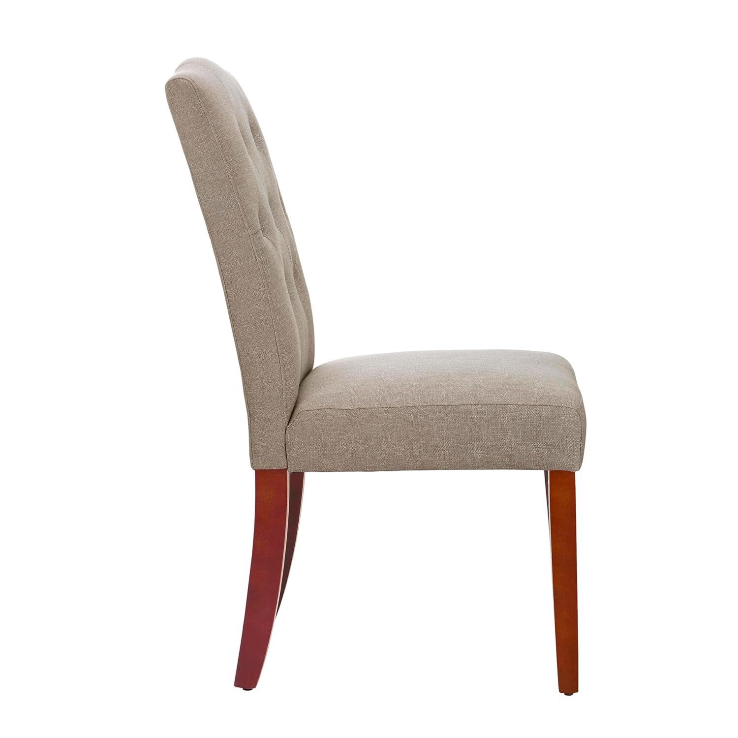 Dorel Living Claudio Tufted Dining or Living Room Accent Chair in Gray