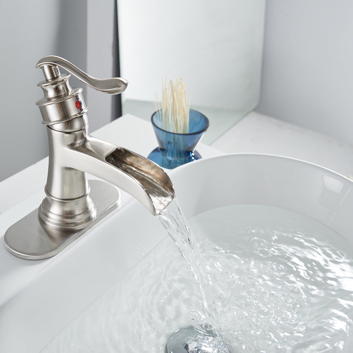 BWE Single Hole Single-Handle Low-Arc Bathroom Faucet