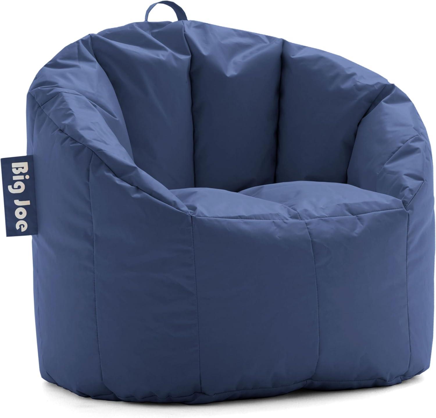 Big Joe Milano Bean Bag Chair, Nylon Polyester Blend, Navy