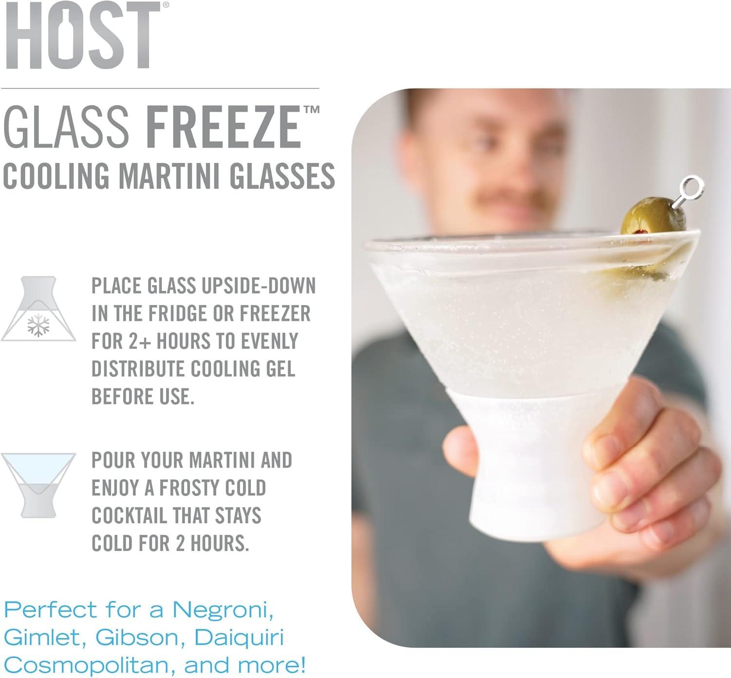 Glass Martini FREEZE Cooling Cup