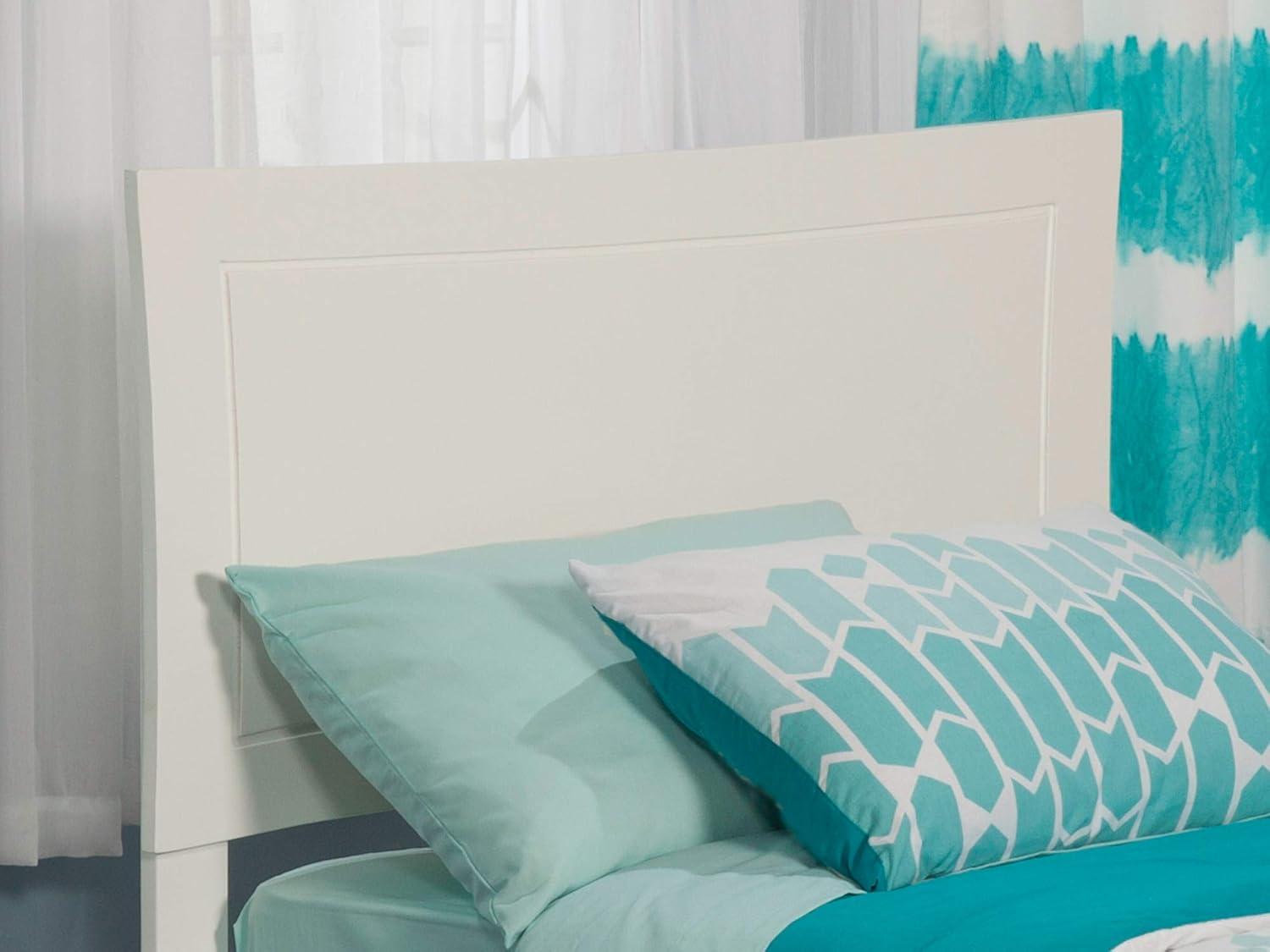 Metro Full White Wood Curved Headboard