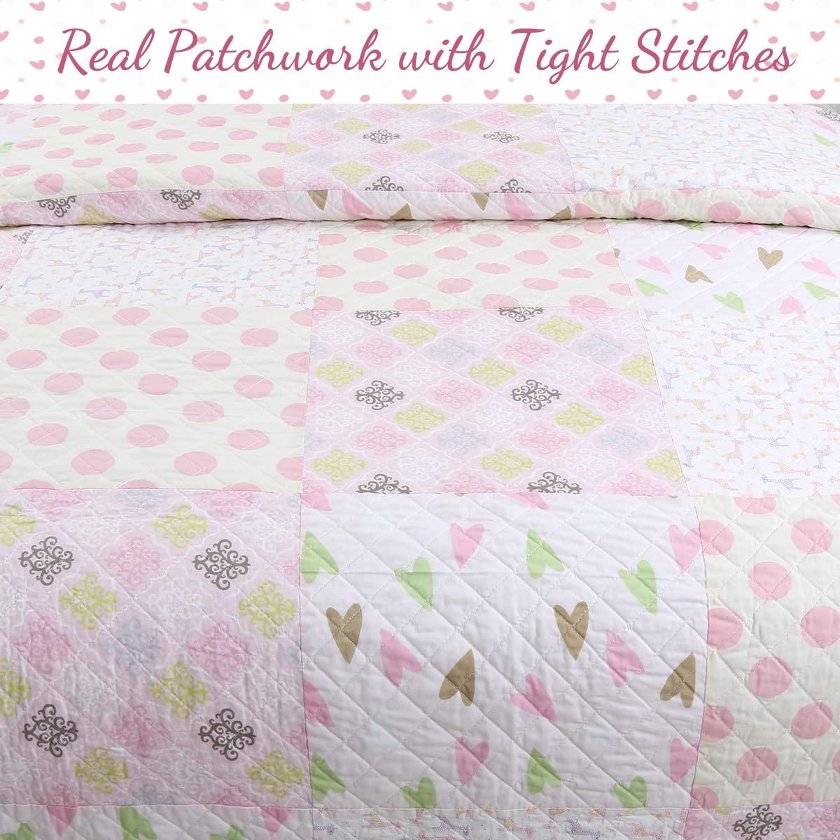 Cozy Line Home Fashion BB2022-073 Cotton Geometric Shapes Quilt Set