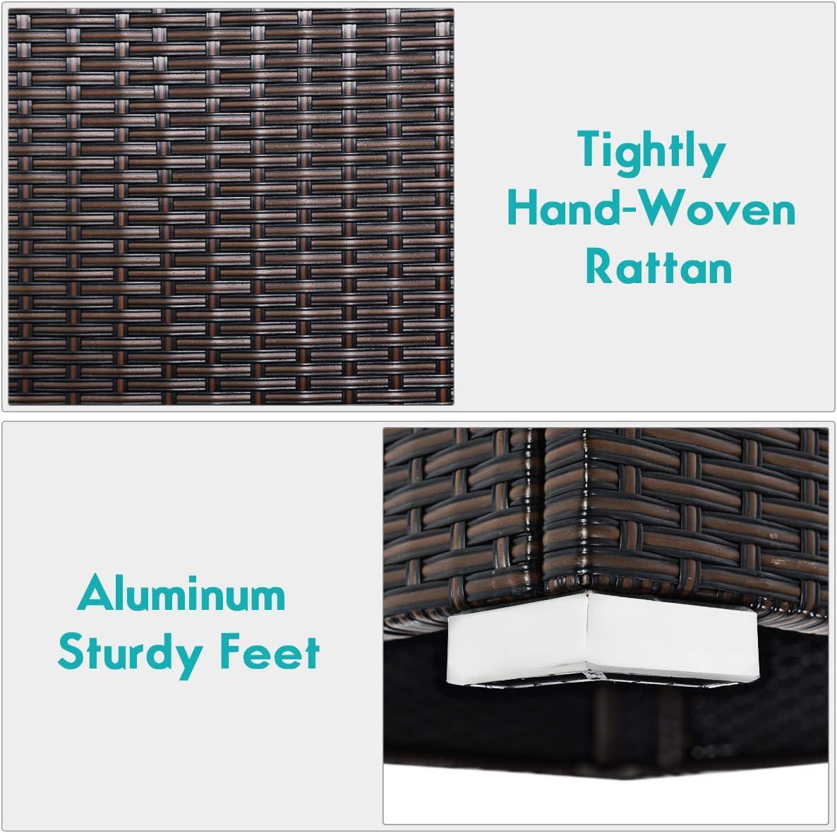 Ivy Bronx Howells 2 Pieces Patio Rattan Armless Sofa Set with Cushions (Set of 2)