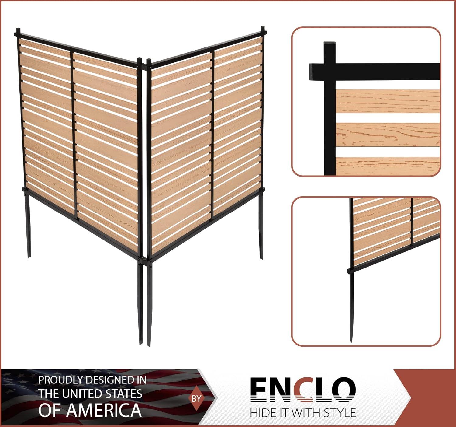 3.5 ft. H x 3 ft. W Bedford WoodTek Vinyl Privacy Screen Kit (2 Panels)