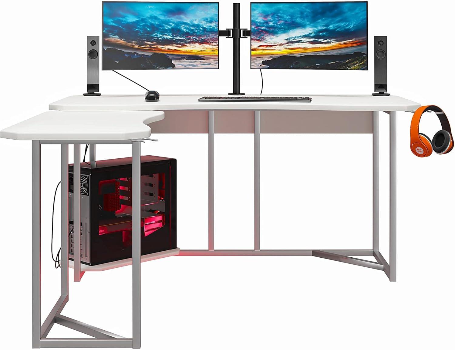 Quest Gaming L-Desk with CPU Stand